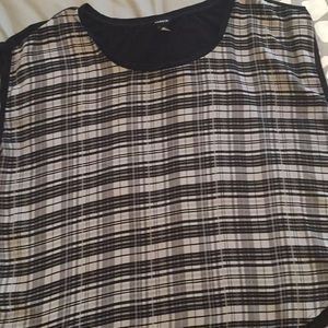 Black and white checkered blouse